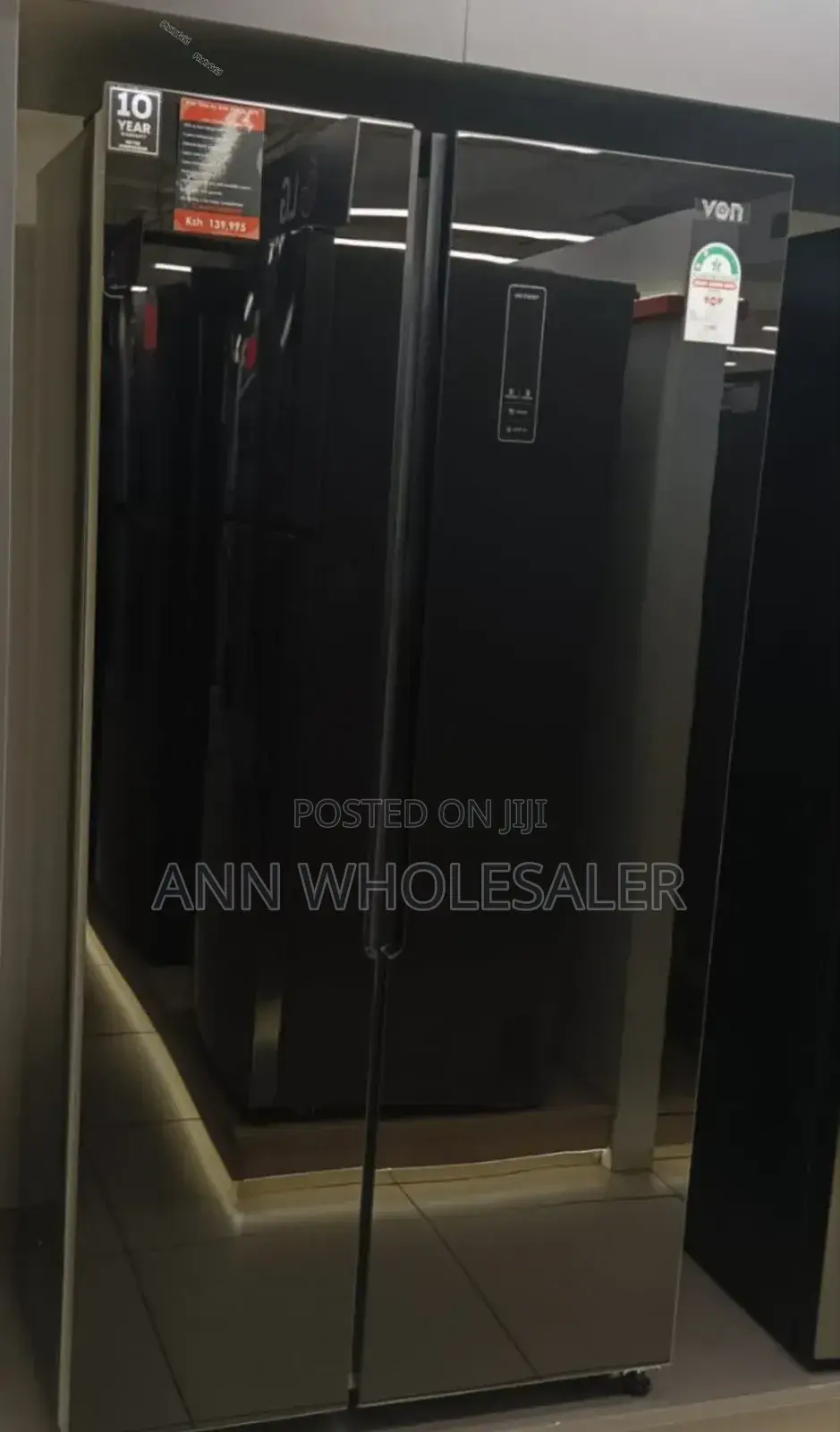  
Von 429 Litres Side by Side Refrigerator R/7