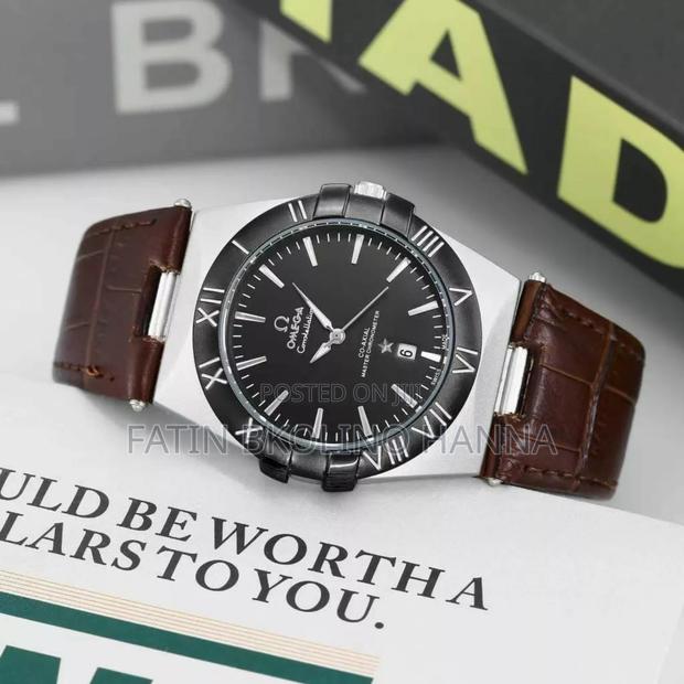 Brown Leather Omega Watch - thumbnail 3