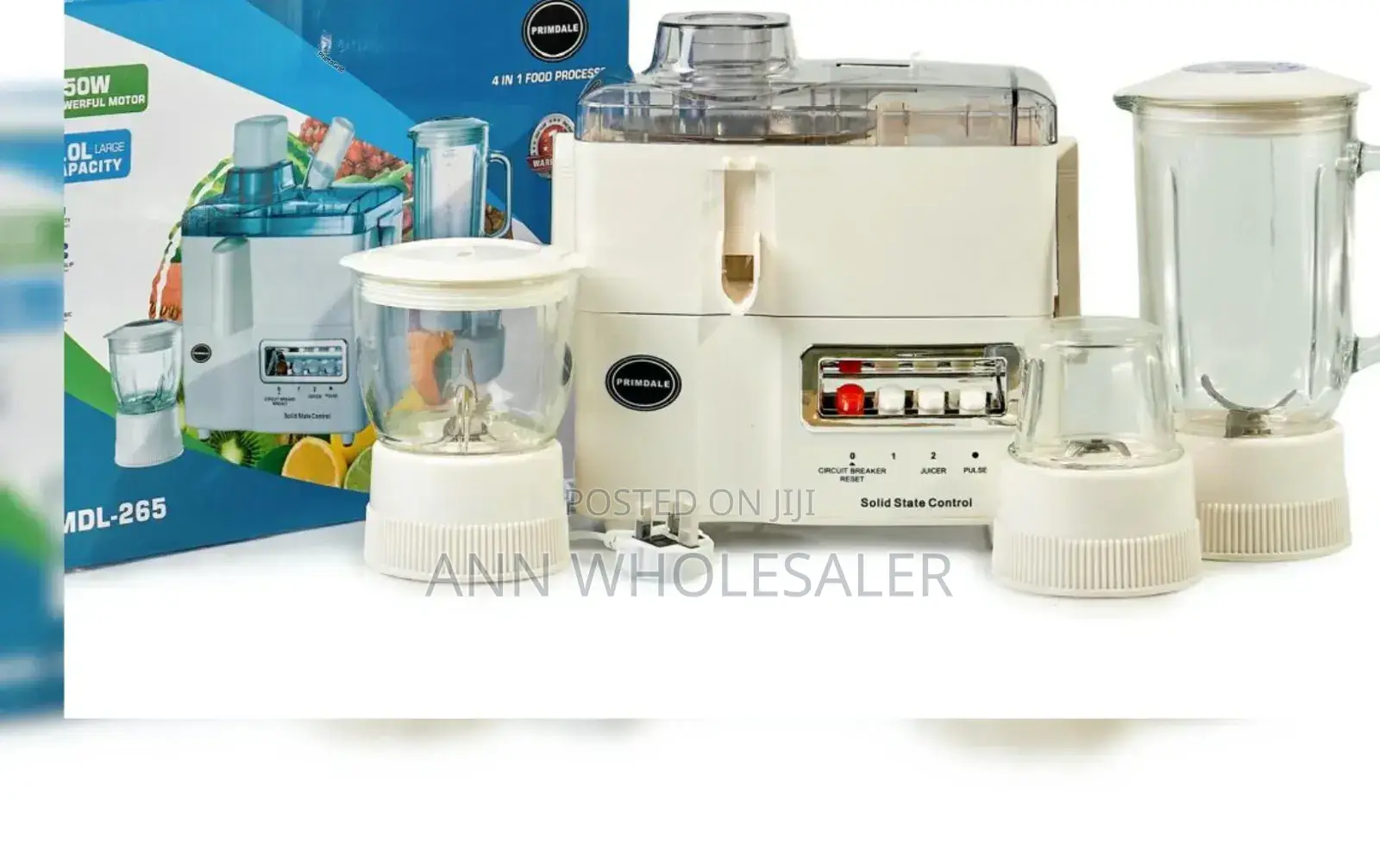 Primdale 4 in 1 Juicer -Blender-Grinder/ Food Processor F/4