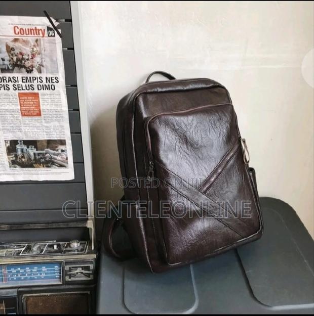 Leather Back Pack - thumbnail 2