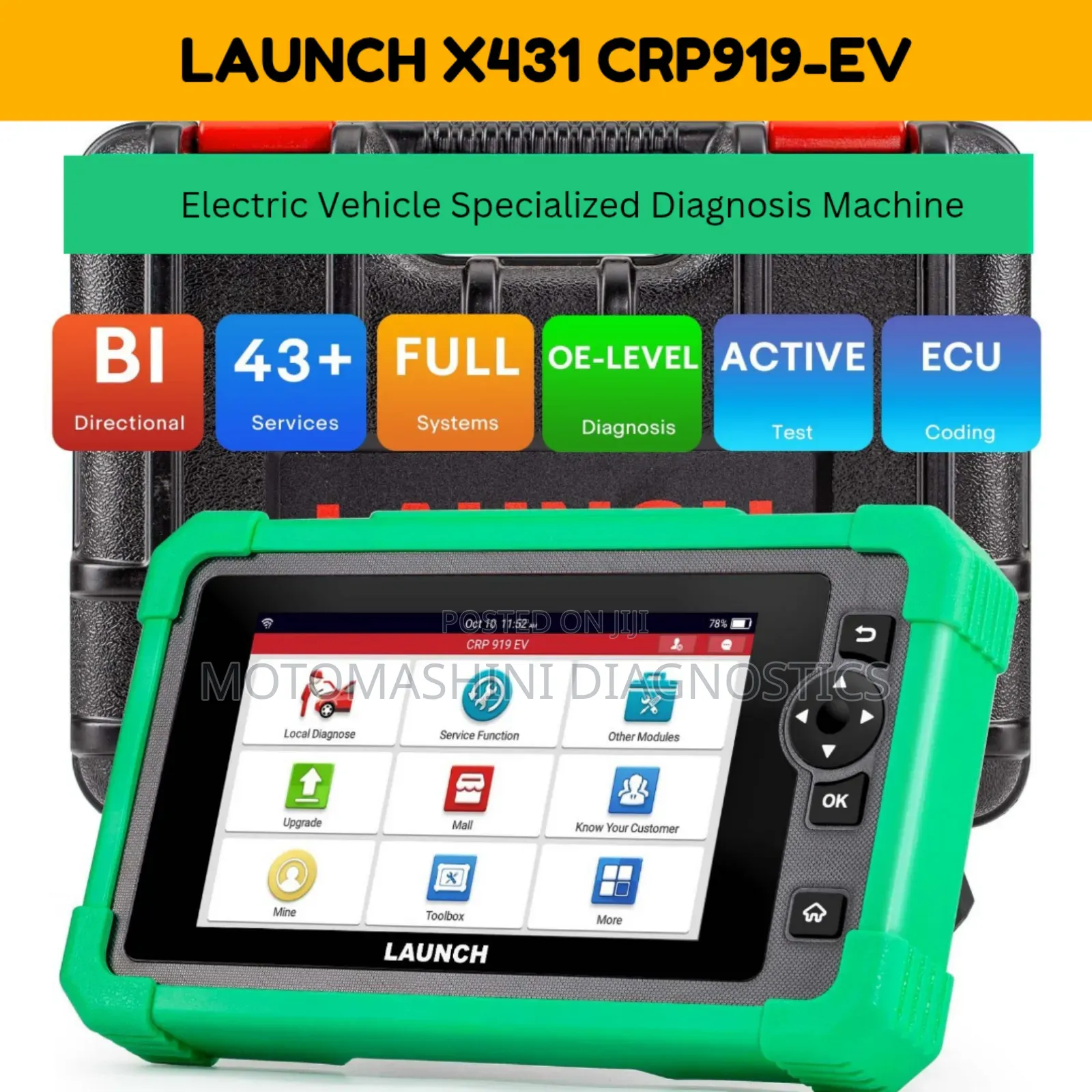 Launch X431 Crp919 Ev Electric Obd2 Vehicle Diagnosis Sanner