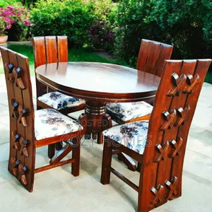 Dining Table, Sophisticated Dining Table, 4 Seater in Brown