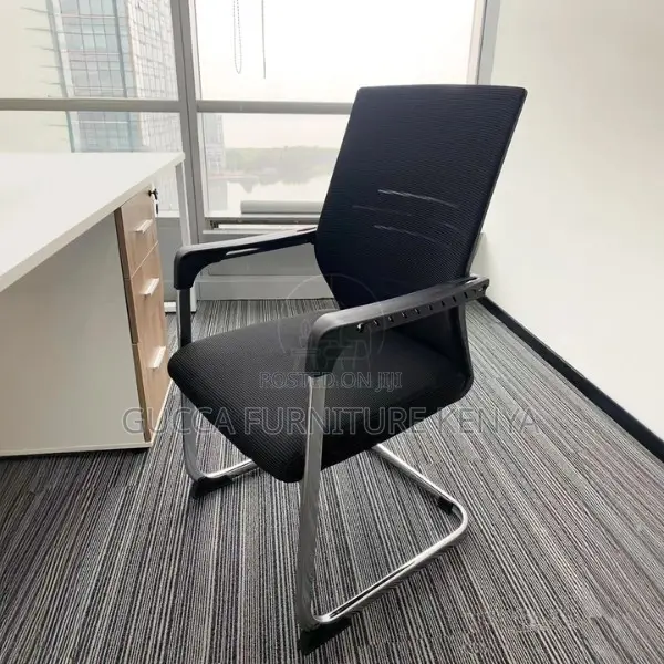 Office Chairs:Mid Solid Mesh Back Office Meeting Room Chair