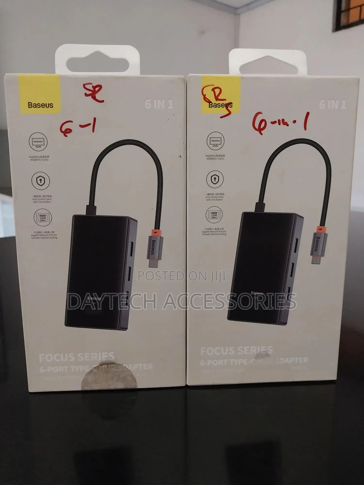 Baseus Wkyy030213 6 in 1 Usb-C / Type-C to Usb3.0x3+Hdmi+Pd