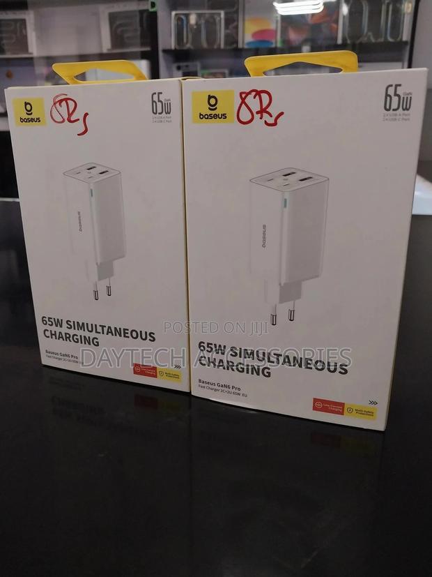 Baseus Charger Gan6 Pro 65w Fast Charger 2x Usb-a 2x Type-C
