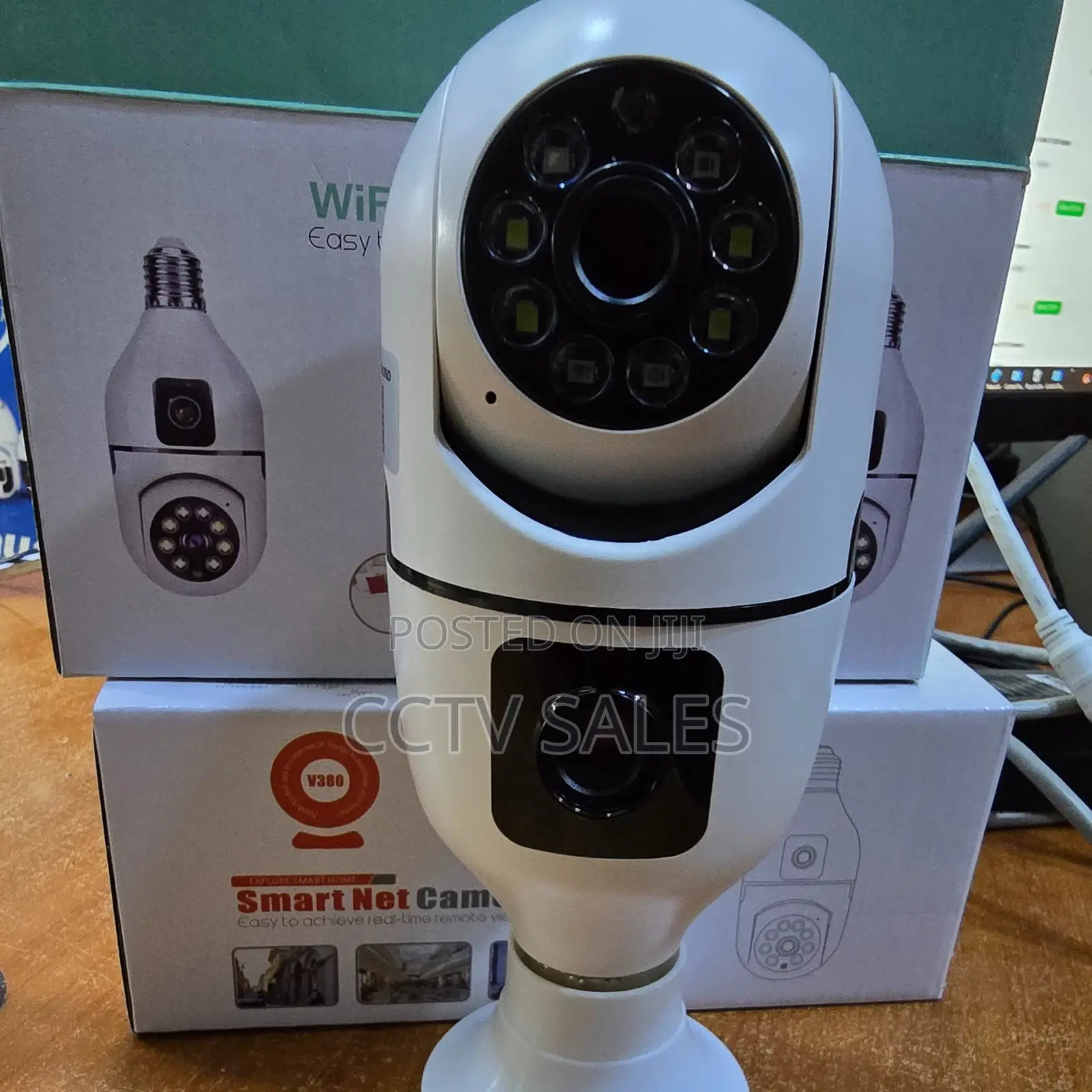 V380pro Dual Lens Wifi Bulb PTZ Camera Remote Viewv380 Pro