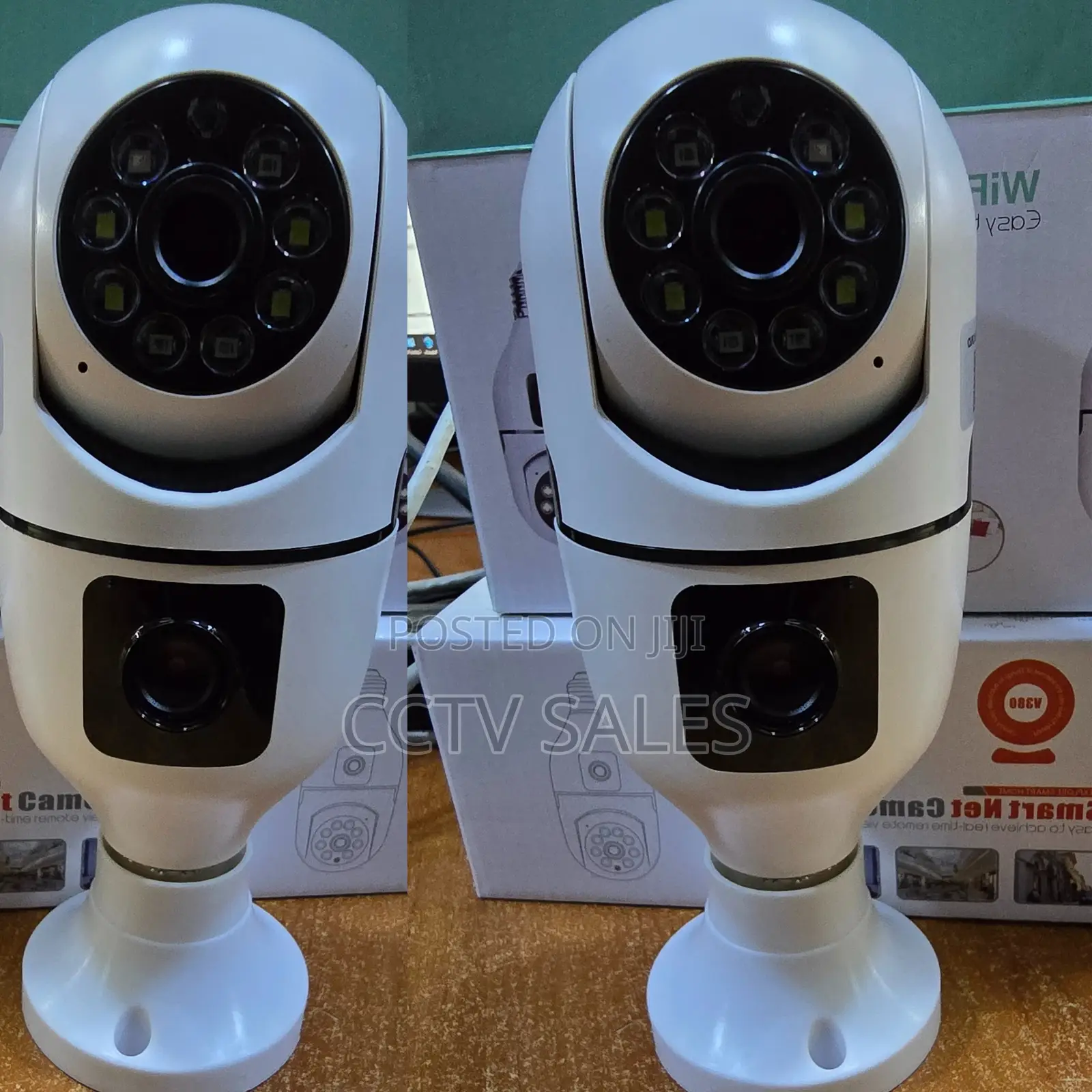 V380pro Dual Lens Wifi Bulb PTZ Camera Remote Viewv380 Pro