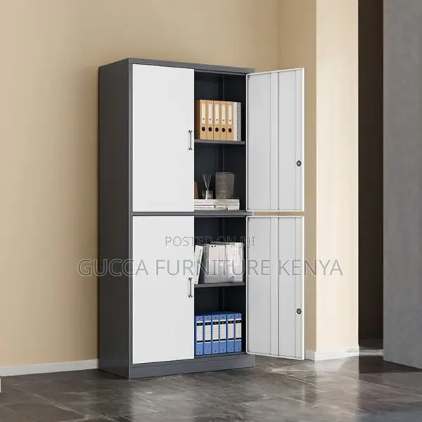 Cabinets: Simple Style 4-Door Lockable Steel File Cabinet