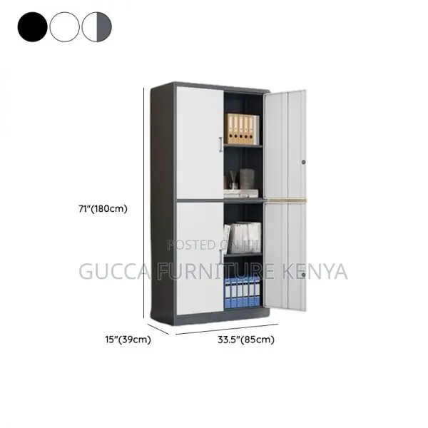 Cabinets: Simple Style 4-Door Lockable Steel File Cabinet