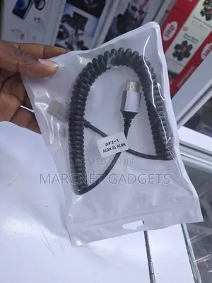 Ultra Hd Spiral Spring Rubber Hdmi Cable 2.4 Meters
