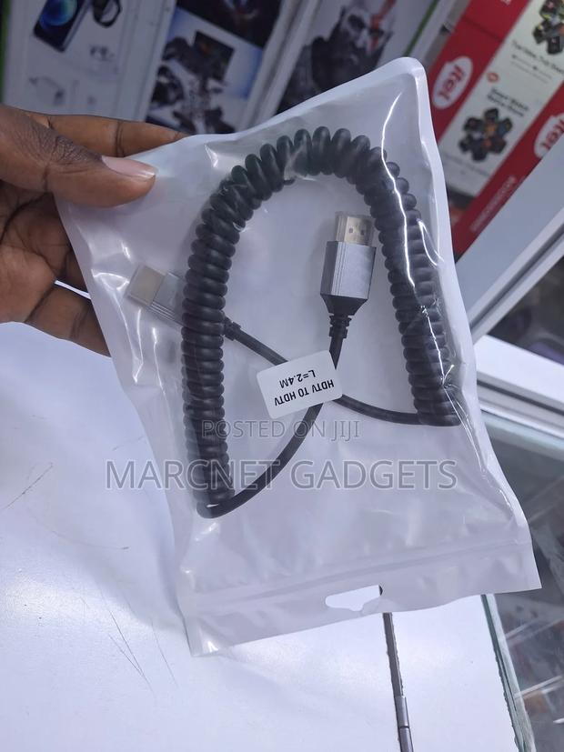 Ultra Hd Spiral Spring Rubber Hdmi Cable 2.4 Meters - main view