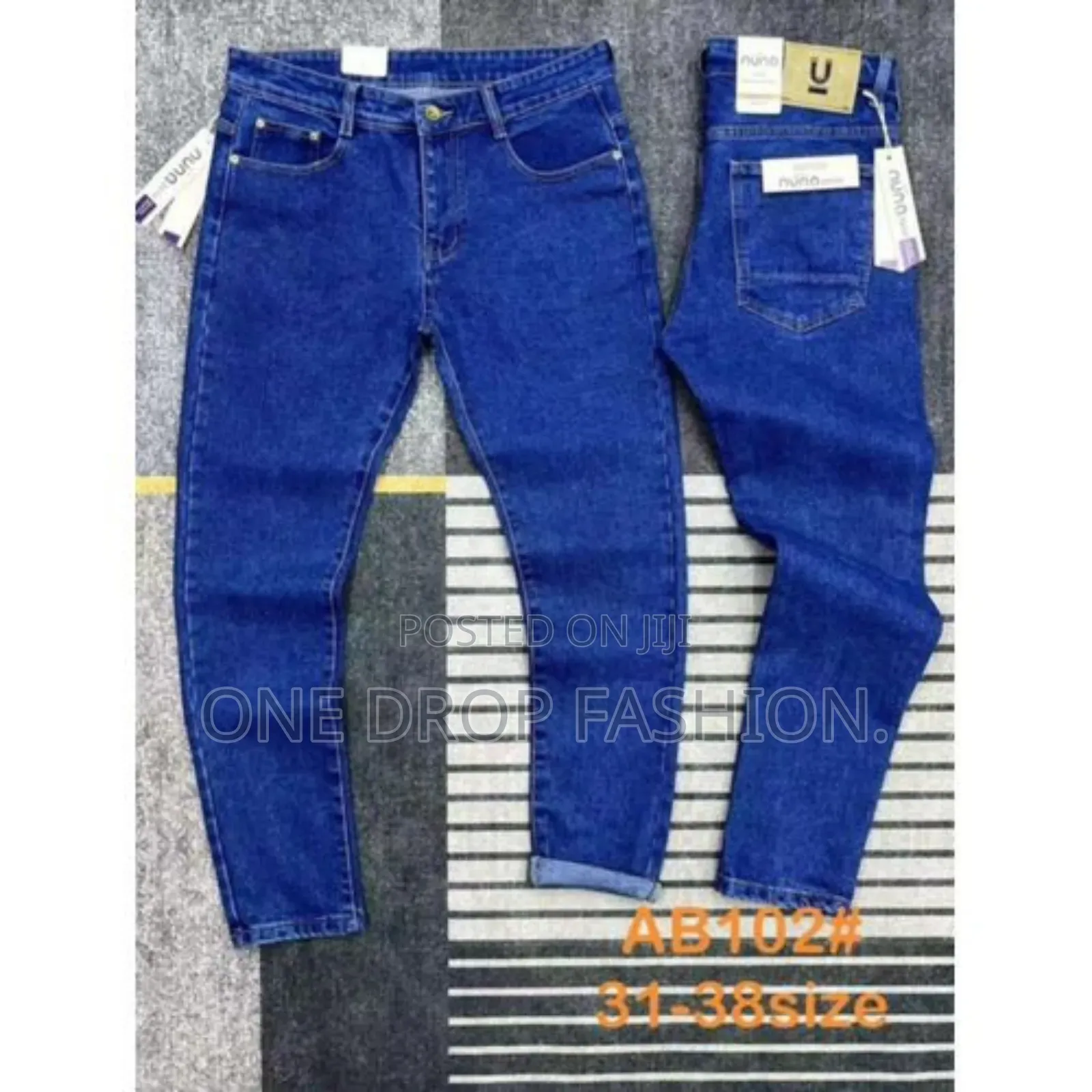 Fashion Plain Men Jeans Sizes (30-38)