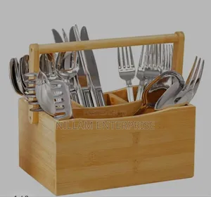 Portable Ountertop Kitchen Cutlery Organizer With Handles