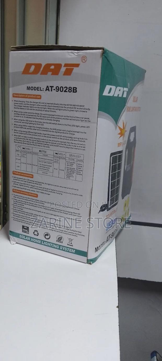 Rechargeable Solar Home Lighting System Lamp/Torch - thumbnail 2