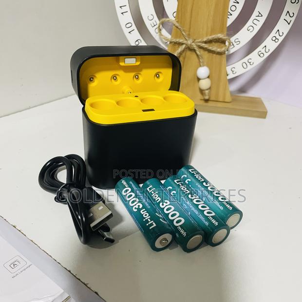 Gmcell Li-Ion Aa Rechargeable Batteries + Charging Pod