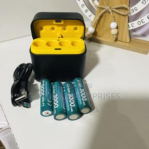 Aa Li-Ion Rechargeable Batteries + Charging Pod - main view