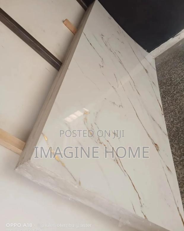 White Uv Glossy Marble Sheets Wall Decor - main view