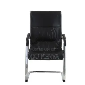 Office Chair ; Modern Black Leather Visitors Chair