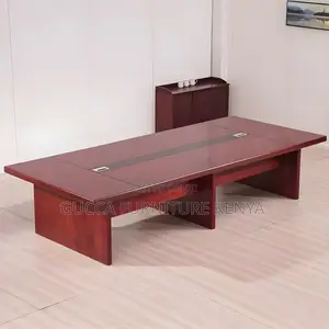 Boardroom Tables:3 Meter Traditional Red Wood Meeting Table