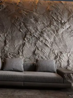 Pu Stone Wall Panels 3d Feather Shaped