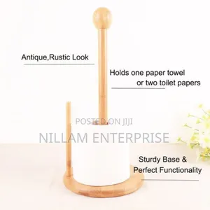 *Bamboo Wood Tissue Holder