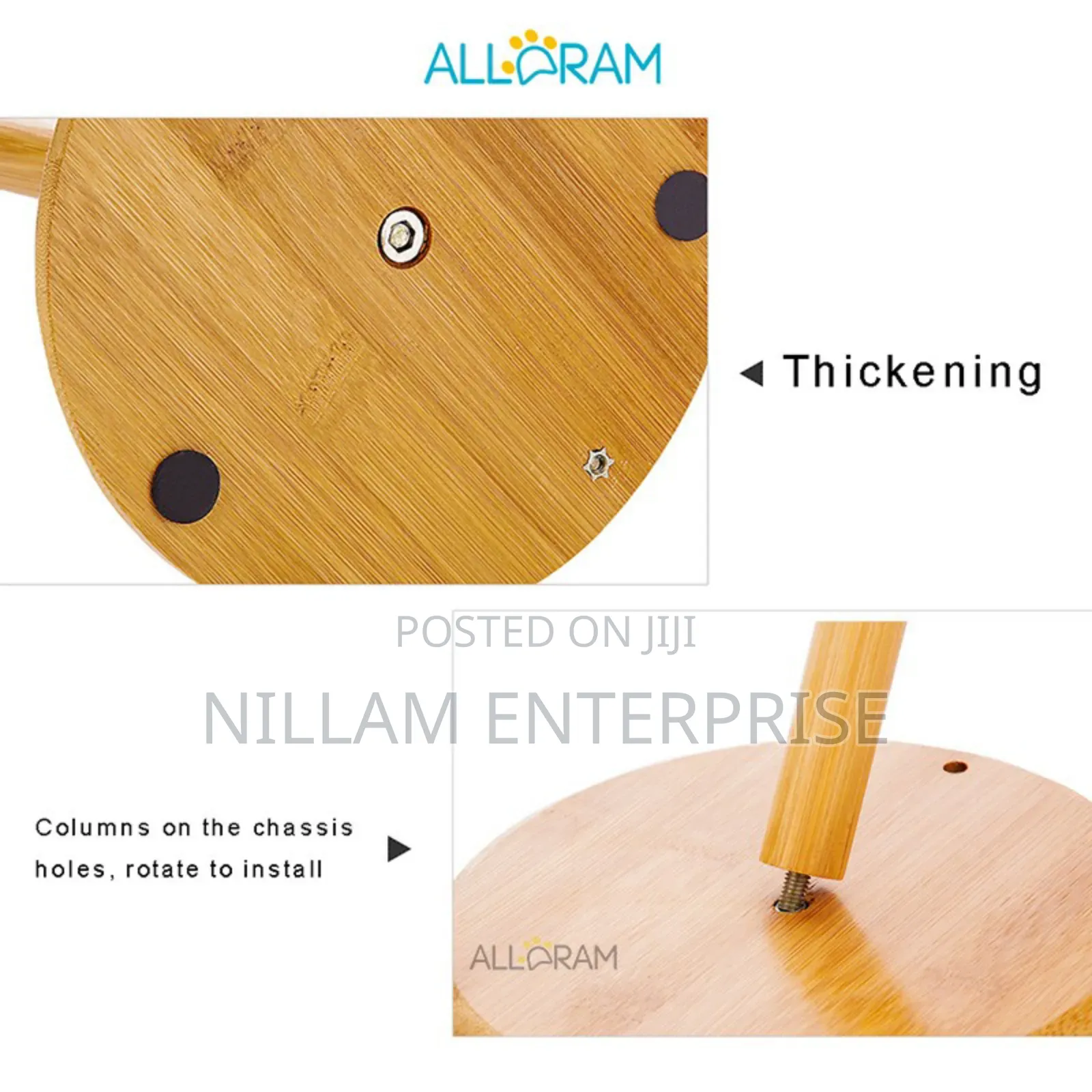 *Bamboo Wood Tissue Holder