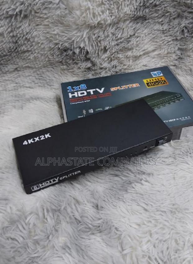 1×8 Hdmi Splitter Black Aluminum Alloy Type