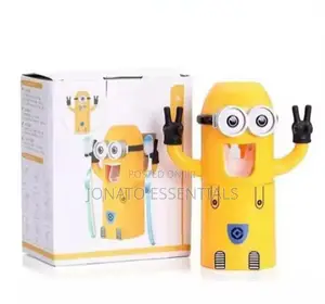 Minion Toothpaste Dispenser and Toothbrush Holder Set