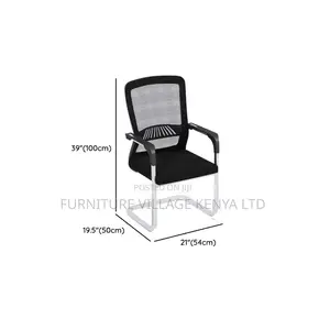 Office Chair: Fixed Boardroom Chair With Mid Back Support