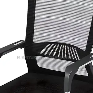 Office Chair: Fixed Boardroom Chair With Mid Back Support
