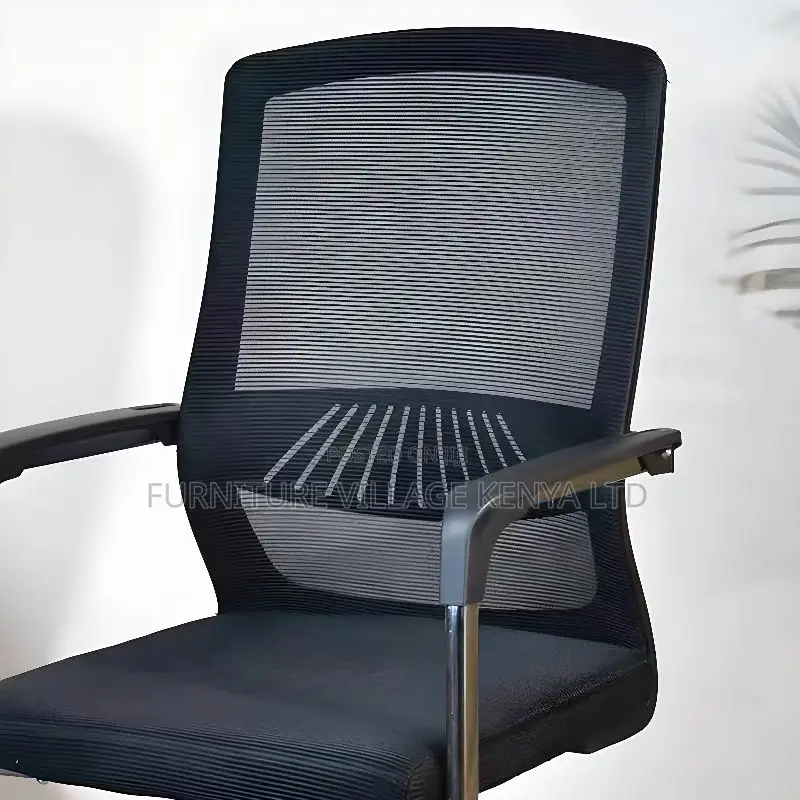 Office Chair: Fixed Boardroom Chair With Mid Back Support