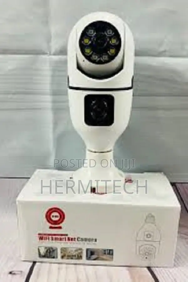 Smart Dual Lens PTZ Bulb Camera With Two Way Audio V380