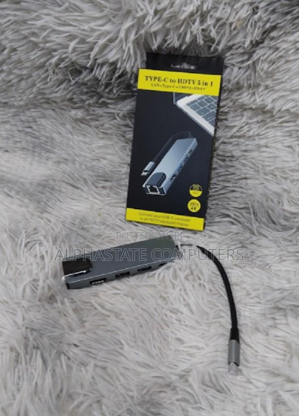 5 in 1 Usb C Hub With Hdmi, Usb3.0 Ethernet