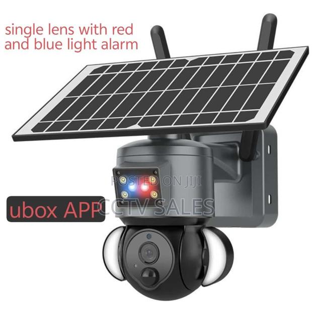 Outdoor Solar Powered Camera With Smart Warning Light - main view