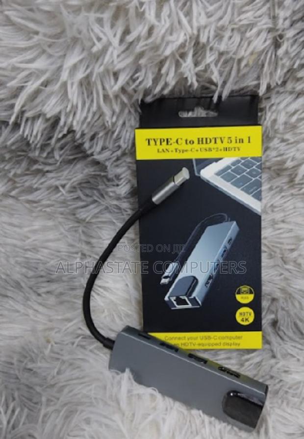 Type C to HDTV 5 in 1 Usb Hub Lan+Type C+Usb+Hdtv