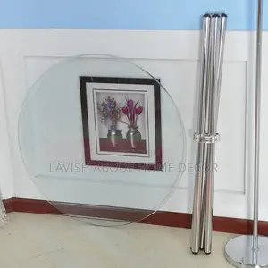 Glass Circular Dining Table Fits Upto 4 Chairs