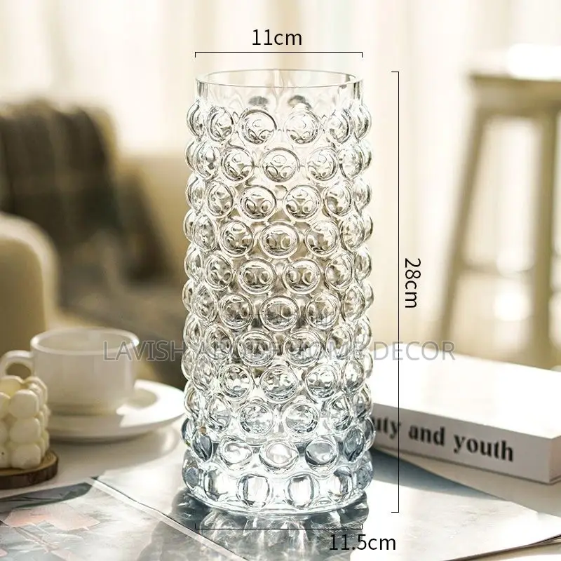 Bubble Glass Flower Vase