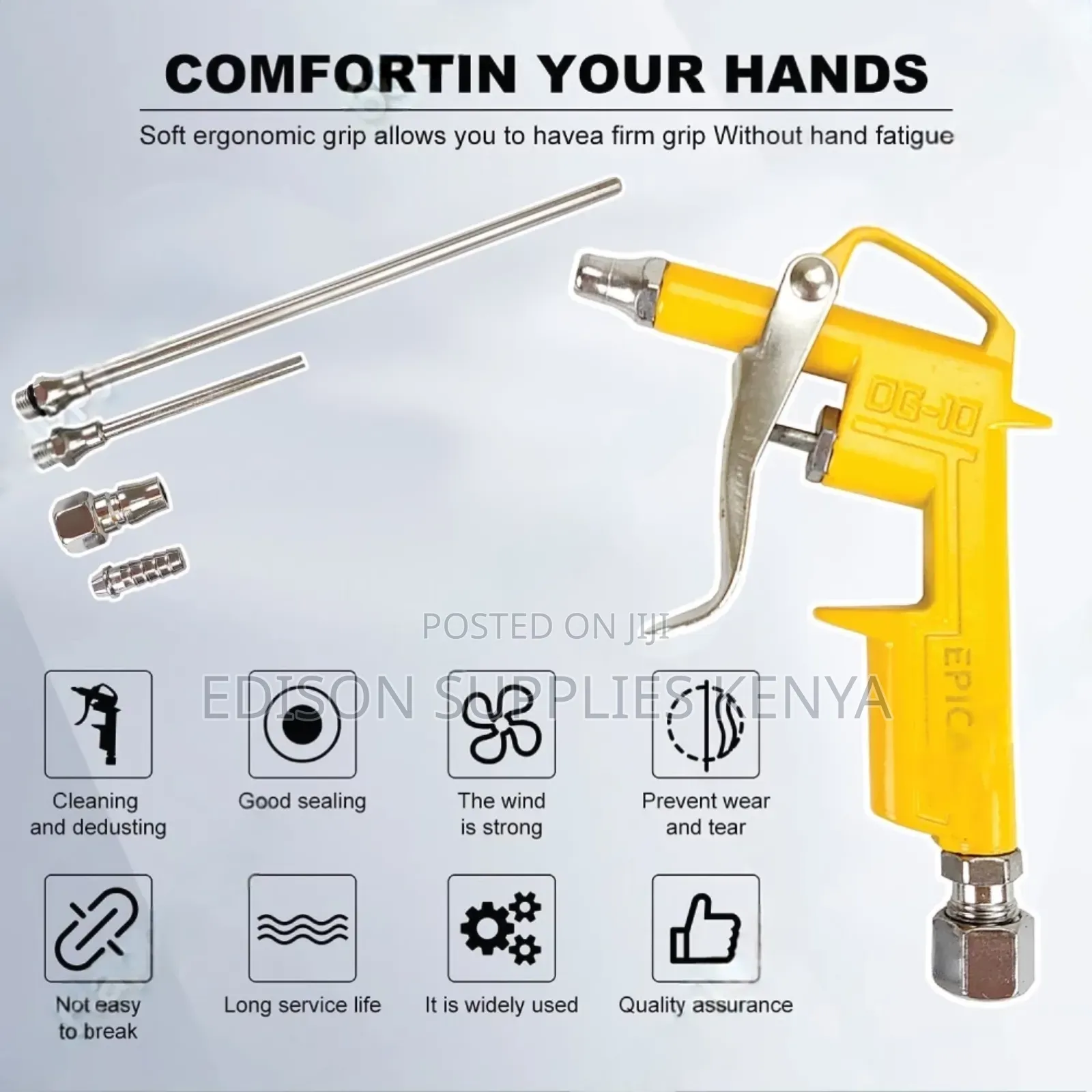 5pcs Air Blow Gun Kit Air Compressor Kit + Adapters Nozzle