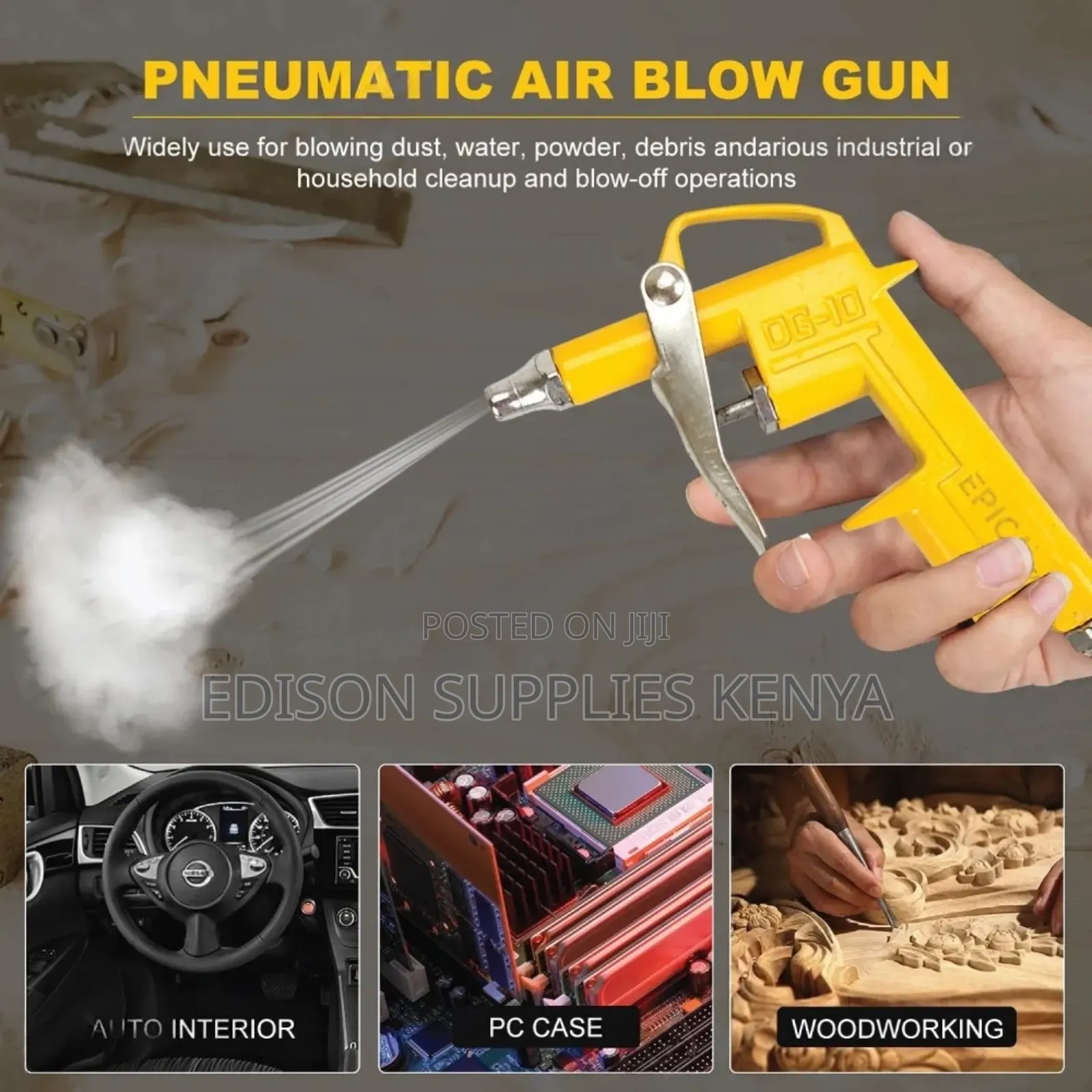 5pcs Air Blow Gun Kit Air Compressor Kit + Adapters Nozzle