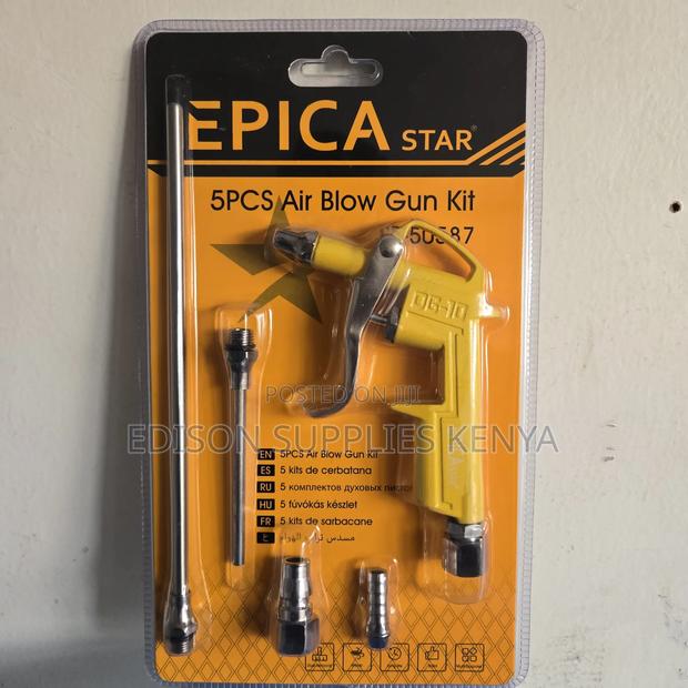 5pcs Air Blow Gun Kit Air Compressor Kit + Adapters Nozzle