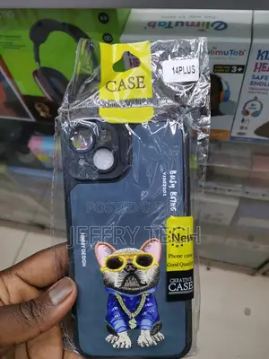 Tanj Nimmy 3d Embroidery Leather Swag Dog Case for iPhone 15