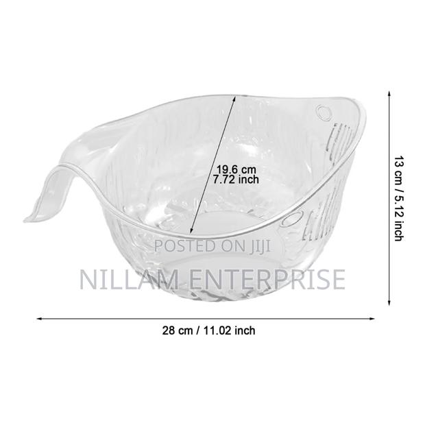 *Acrylic Multi Functional Drain Fruit Cleaning Bowl - thumbnail 5