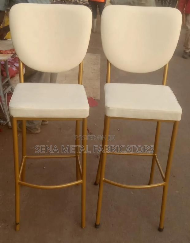 Cream High Stools,With Gold Frame