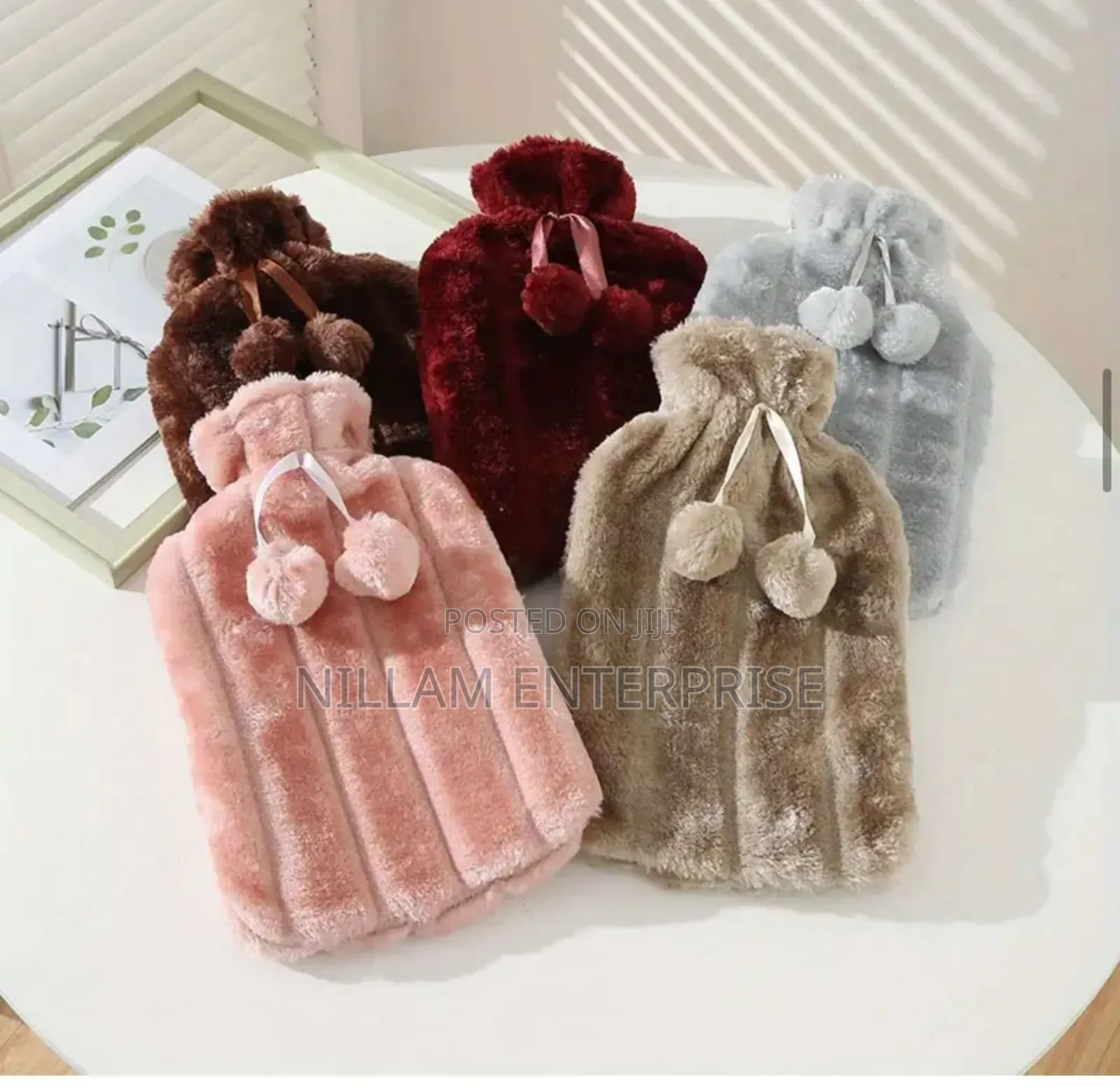 Hot Water Bottle With Soft Plush Velvet Cover 2ltr