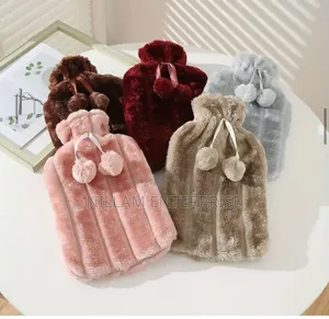 Hot Water Bottle With Soft Plush Velvet Cover 2ltr