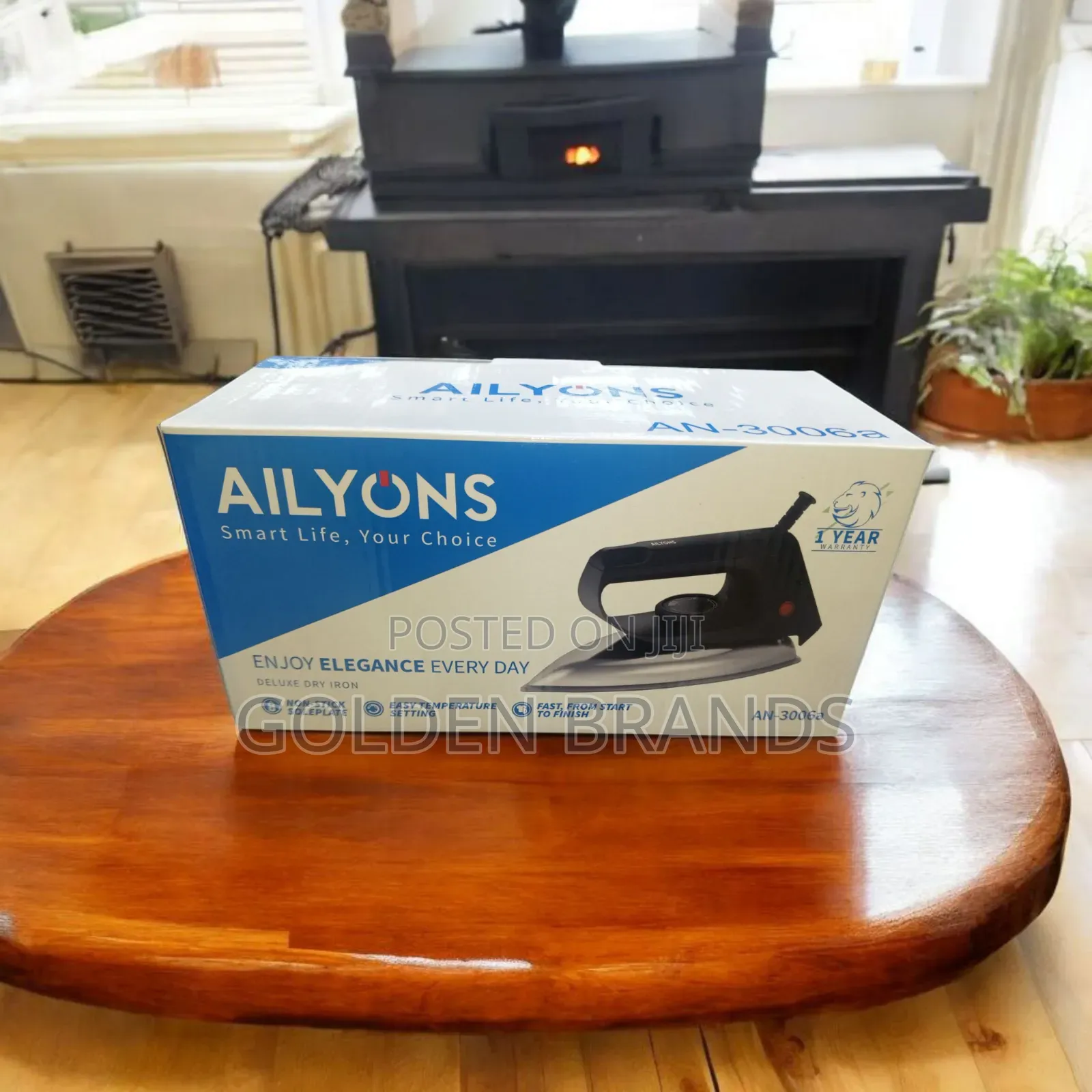 Ailyons Hd199a Electric Iron Stainless Steel Bottom Plate