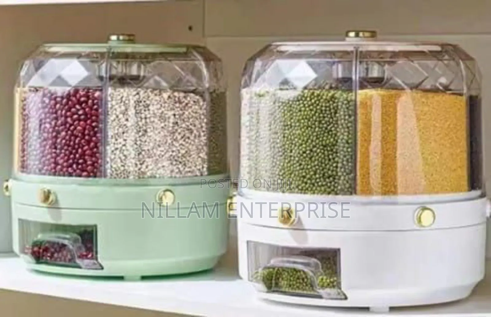 Rotating 6 Compartments Storage Container