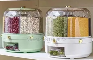 Rotating 6 Compartments Storage Container