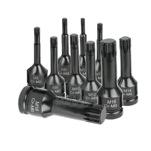 10 Pcs, 1/2 " Drive Spline Bit Sockets, XZN M-Series