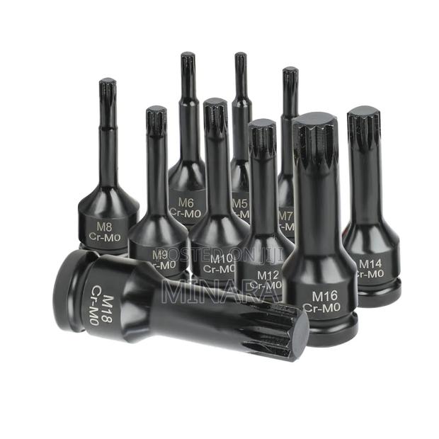 10 Pcs, 1/2 " Drive Spline Bit Sockets, XZN M-Series